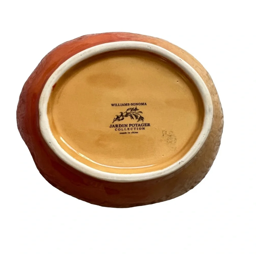 𝅺Williams Sonoma Pumpkin Dip Dish Jardin Potager Collection Decorative